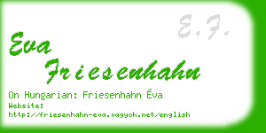 eva friesenhahn business card